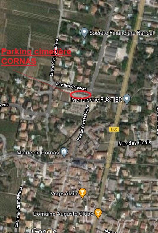 Parking cimetiere cornas
